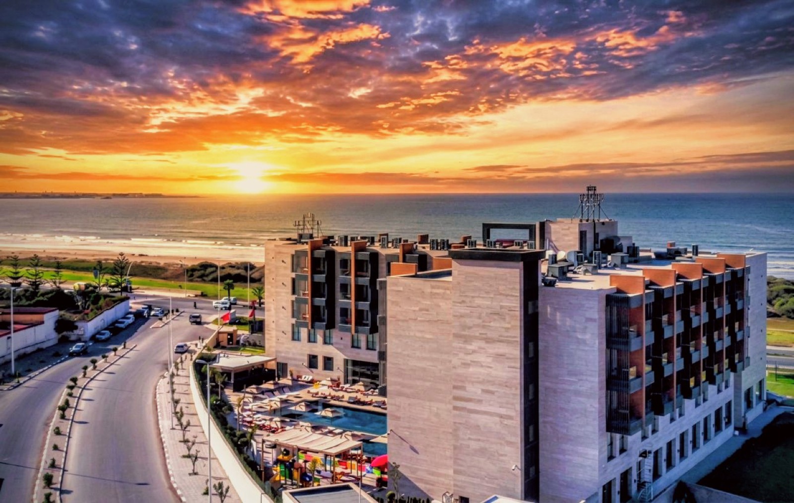 Coucher de soleil sur l'Atlantique depuis l'hôtel